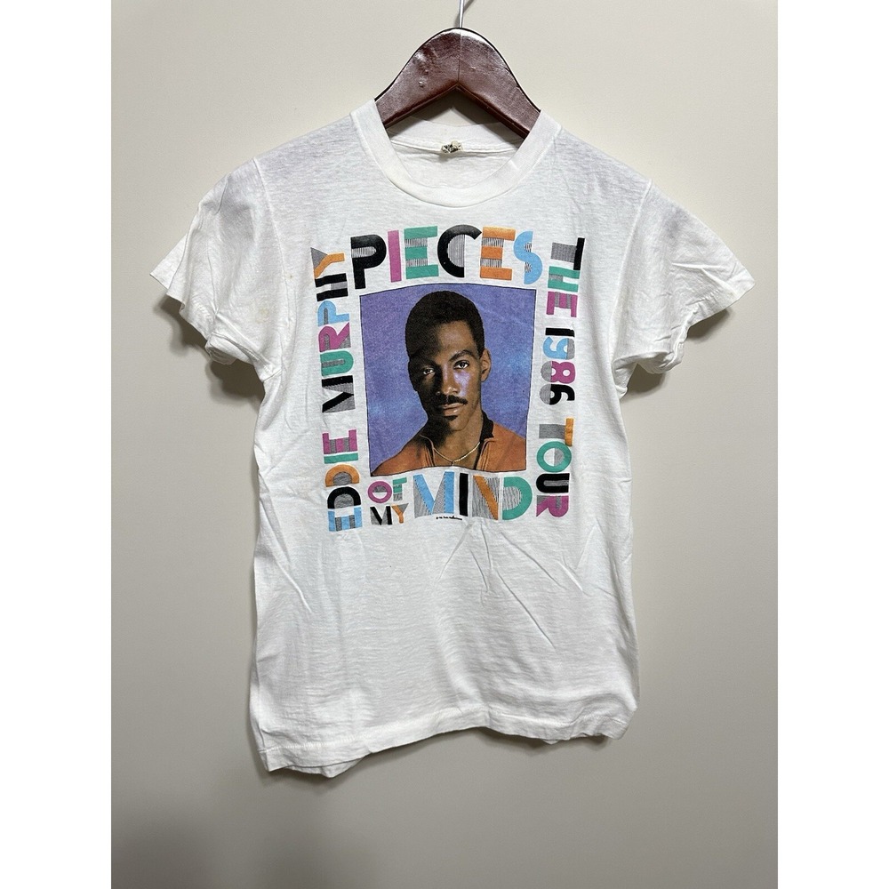 Vintage Eddie Murphy Pieces Comedy Tour Shirt White 1986 M‎ 80s